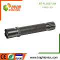 Factory Wholesale 2 * AA à batterie à longue portée Beam réglable Focus 3watt Cree Aluminium haute qualité led Torch Light